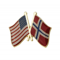 Pins - Flagg - USA / Norge - Vennskap
