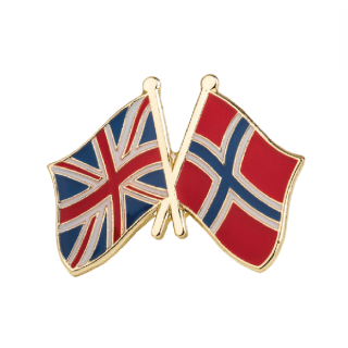Pins - Flagg - Storbritannia / Norge - Vennskap