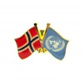 Pins - Flagg - Norge / FN - Vennskap