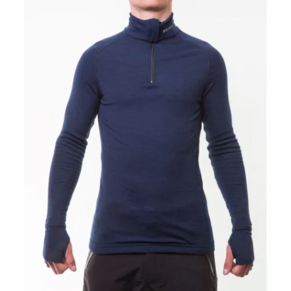 Arctic zip polo shirt - Brynje - Marineblå