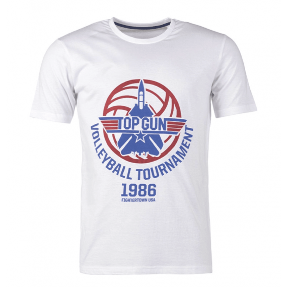 T-skjorte - Top Gun - Volleyball Tournament - Hvit - Paramount - Miltec