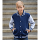 College jakke til barn - Varsity - Mørk blå / Burgunder