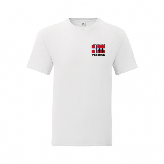 T-skjorte - Veteran - I tjeneste for Norge - Hvit - Bomull
