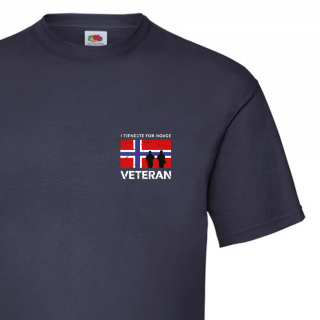 T-skjorte - Veteran - I tjeneste for Norge - Marineblå - Bomull