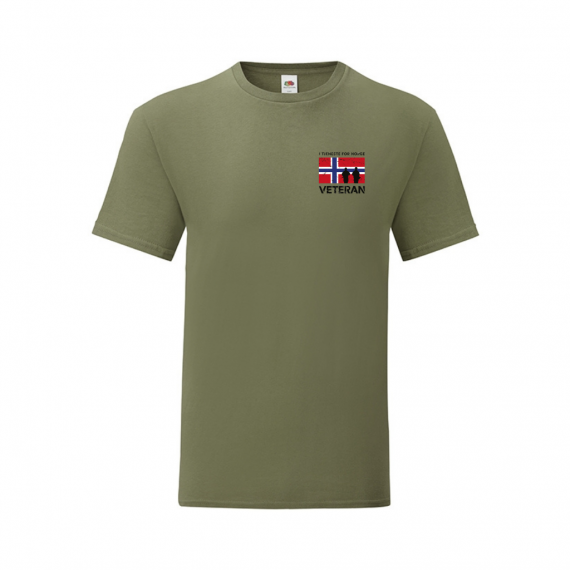 T-skjorte - Veteran - I tjeneste for Norge - Oliven - Bomull