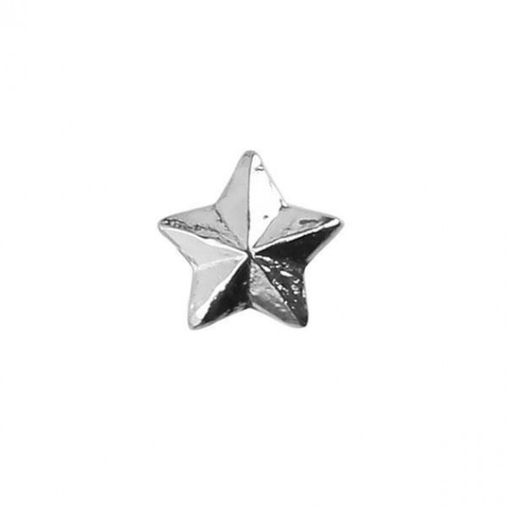 Stjerne - Sølv - 7,9 mm Enkel