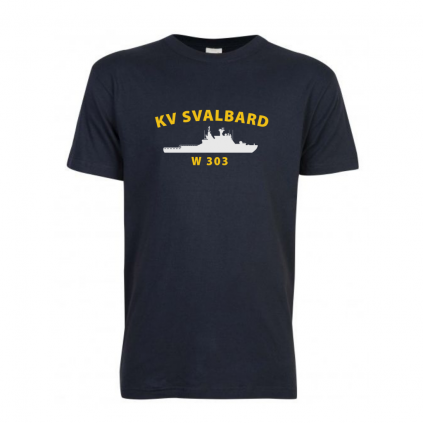 T-skjorte - KV SVALBARD - Marineblå - Bomull