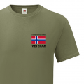 T-skjorte - Veteran - I tjeneste for Norge - Enkel - Oliven - Bomull
