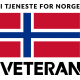 T-skjorte - Veteran - I tjeneste for Norge - Enkel - Oliven - Bomull