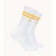 Sokker - Ribbed Crew Socks - Tufte - Hvit / Gul