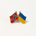 Pins - Flagg - Ukraina / Norge - Vennskap
