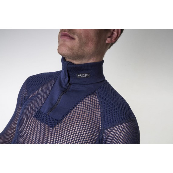 Super thermo zip polo shirt - Innlegg på skuldre - Brynje - Grønn