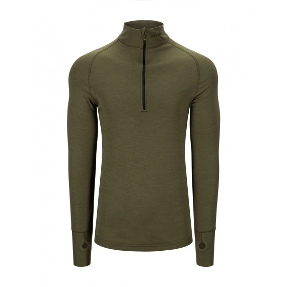 Arctic tactical zip polo shirt - Brynje - Olivengrønn