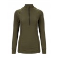 Arctic zip polo shirt - Dame - Brynje - Olivengrønn