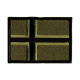 Patch - Norgesflagg - Borrelås - Olivengrønn