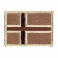 Patch - Norgesflagg - Borrelås - Kaki