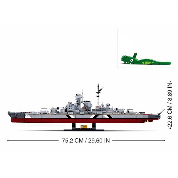 Sluban - Bismarck Battleship - 75 cm