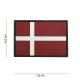 Dansk flagg patch PVC 3D - borrelås