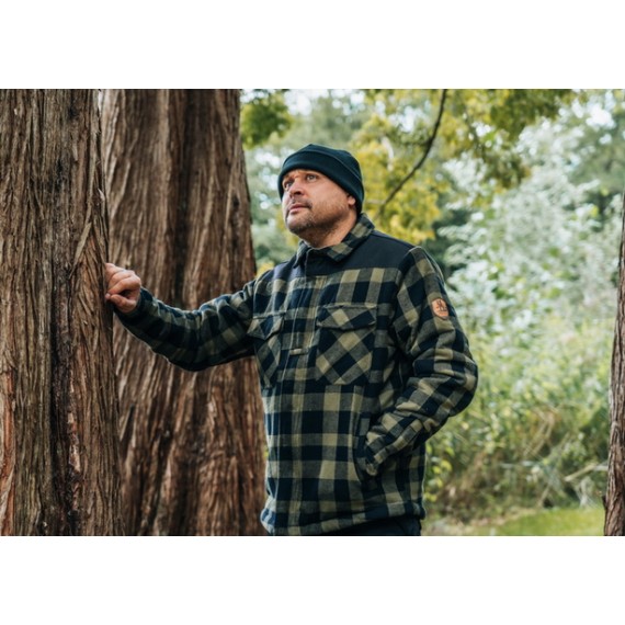 Lumberjack jakke - Olivengrønn og Svart
