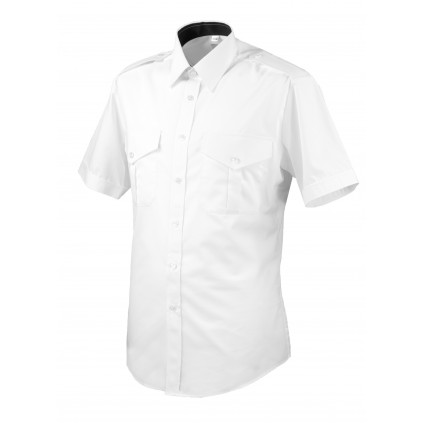 Skjorte med kort erm og slitekant - Selje - Hvit