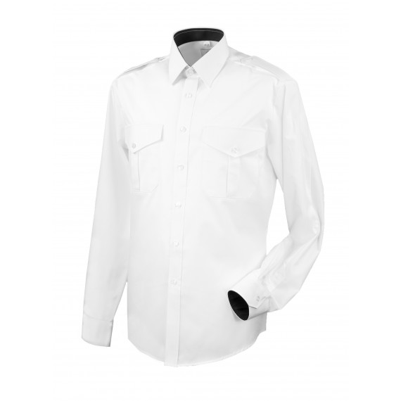 Skjorte med lang erm og slitekant - Selje - Hvit