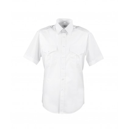 Barneskjorte kort erm - Selje - Hvit