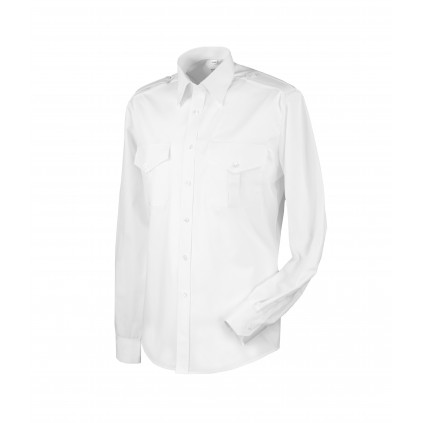 Barneskjorte lang erm - Selje - Hvit